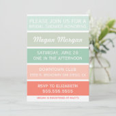 ミントからコーラルへのブライダルシャワー招待状 招待状 (スタンド正面)