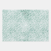 ミントかわいらしアニマルプリント ラッピングペーパーシート (正面)