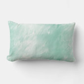 ミントかわいらしガーリーアンド海アクアブルー ランバークッション (正面)