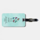 ミントかわいらしグリーンの小さな蝶 ラゲッジタグ (裏面横)