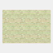 ミントかわいらしグリーン金ゴールドクリスマスツリー ラッピングペーパーシート (正面2)