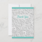 ミントかわいらしグリーン サンキューカード (正面)