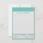 ミントかわいらしグリーン サンキューカード (裏面)