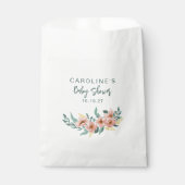 ミントかわいらしセージ赤面フローラカスタムベビーシャワー フェイバーバッグ (正面)