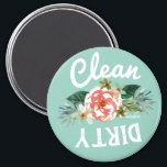 ミントかわいらしフローラクリーン汚れ食洗機磁石 マグネット<br><div class="desc">汚れた皿を清潔な皿で入れもして、世界で最悪の人になる。今ではBARBARIANの魅力的なミントフローラマグネットを使用して、その状況を避けることができる。 // www.ifneedb.com //ワイルドなハートのためのアート</div>