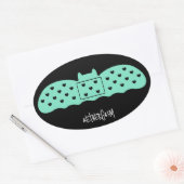 ミントこうもり包帯 楕円形シール (封筒)