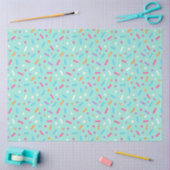 ミントつや消しアイシング&ドーナツスプリンクルズ  薄葉紙 (クラフト)