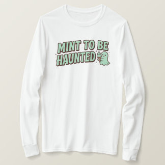 ミントでお化けハロウィン かわいいミントの幽霊 Tシャツ