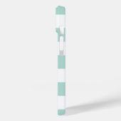 ミントとコーラル航海ののストライプいかり Case-Mate iPhoneケース (裏面 / 左)