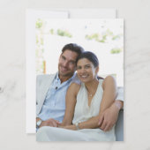 ミントとゴールドのウェディング セーブザデート (裏面)