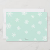 ミントとピンクのおもしろい信じ格言in魔法クリスマス シーズンカード (裏面)