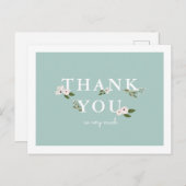 ミントとピンクのベビーシャワー お礼 ポストカード (正面/裏面)