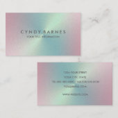 ミントとピンクシェンビジネスカード 名刺 (正面/裏面)