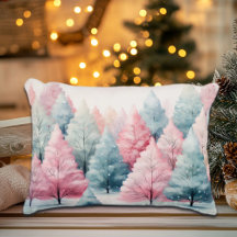 ミントとピンクモミの木の冬のシーン