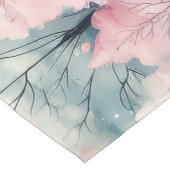 ミントとピンクモミの木の冬のシーン ショートテーブルランナー (コーナー)