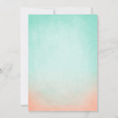 ミントとピーチのボヘミアンスタイル ウェディング招待状 招待状 (裏面)