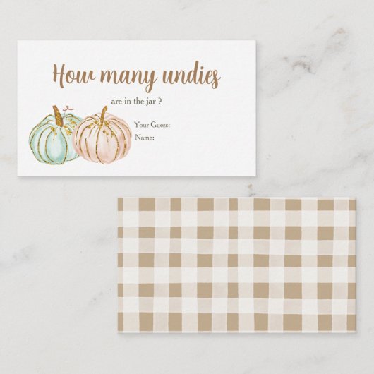 ミントとピーチカボチャどのくらいの数のアンディー エンクロージャーカード (正面/裏面)