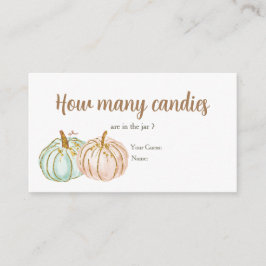 ミントとピーチカボチャキャンディーの数 エンクロージャーカード
