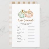 ミントとピーチパンプキン金ゴールド単語スクランブルゲーム (正面/裏面)