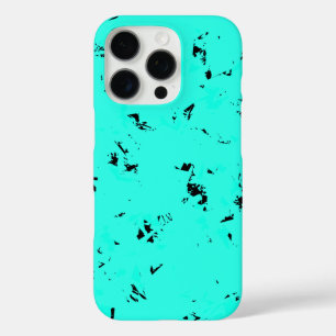 ミントとブラックのパターンデザイン iPhone 16 PROケース