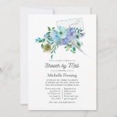 ミントとブルーのボホ ブライズシャワー by メール 招待状 (正面)
