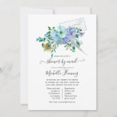 ミントとブルーのボホ ベイビーシャワー by メール 招待状 (正面)