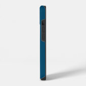 ミントとブルーカラーブロックフォンケース iPhoneケース (左側面)