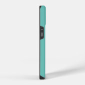 ミントとブルーカラーブロックフォンケース iPhoneケース (右側面)
