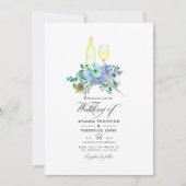 ミントとブルーボホワインテイスティングズ結婚ーズ 招待状 (正面)