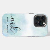 ミントとブルー iPhoneケース (裏面横)