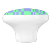 ミントとペリウィンクル抽象芸術ドレッサーとドロワー セラミックノブ (側面)