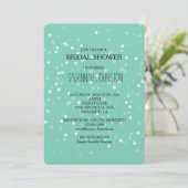 ミントとホワイトのぼかしコンフェッティの結婚前お祝いパーティー 招待状 (スタンド正面)