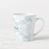 ミントとホワイトレースのバラフローラ カフェラテマグ (右)