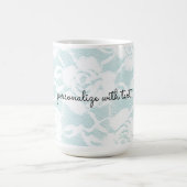 ミントとホワイトレースのバラフローラ コーヒーマグカップ (中央)