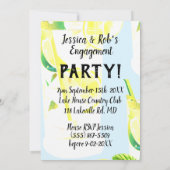 ミントとライムの青い光るモヒートナイト 招待状 (裏面)