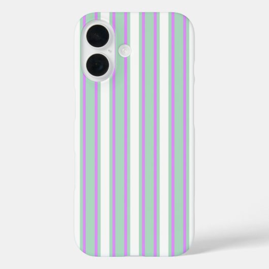 ミントとライラックのキャンディストライプ Case-Mate iPhoneケース (裏面)