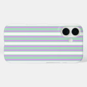 ミントとライラックのキャンディストライプ Case-Mate iPhoneケース (裏面 (横))