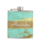 ミントと大理石と金箔とグリッター フラスク (正面)