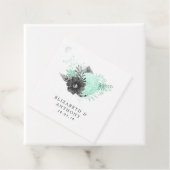 ミントと木炭のフローラ素朴結婚の フェイバータグ (インサイチュ)