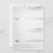 ミントと木炭のフローラ素朴結婚の 招待状 (裏面)