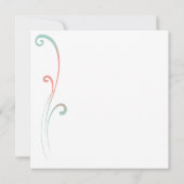 ミントと桃の色あせた花盛り結婚式招待状 招待状 (裏面)