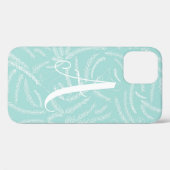 ミントと白のパーソナライズされた電話ケース Case-Mate iPhoneケース (裏面 (横))