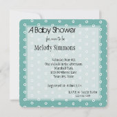 ミントと白の円 招待状 (裏面)