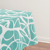 ミントと白の海辺サンゴ模様 テーブルクロス (インサイチュ)