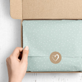 ミントと白の雪の点 |編集可能な色 薄葉紙