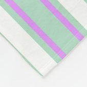 ミントと薄紫キャンディストライプー フリースブランケット (角)