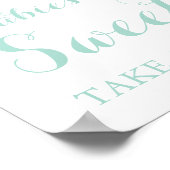 ミントと金ゴールドのベビーは甘いトリートサインを取る ポスター (角)