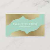 ミントと金ゴールドを浸す | 名刺 (正面)