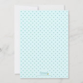 ミントと金ゴールドフェイクフローラブライダルシャワー招待 招待状 (裏面)