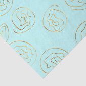 ミントと金ゴールドフェイク箔のバラ 薄葉紙 (詳細)